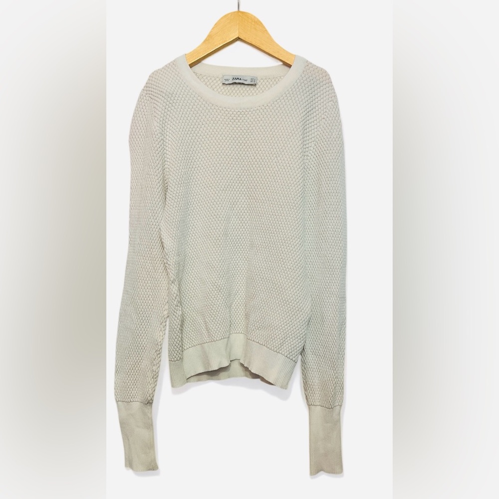 Zara women’s texture knit sweater top